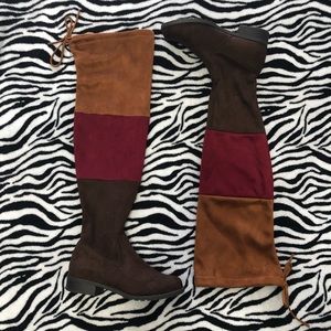 Forever Faux Suede Over-the-Knee Boots